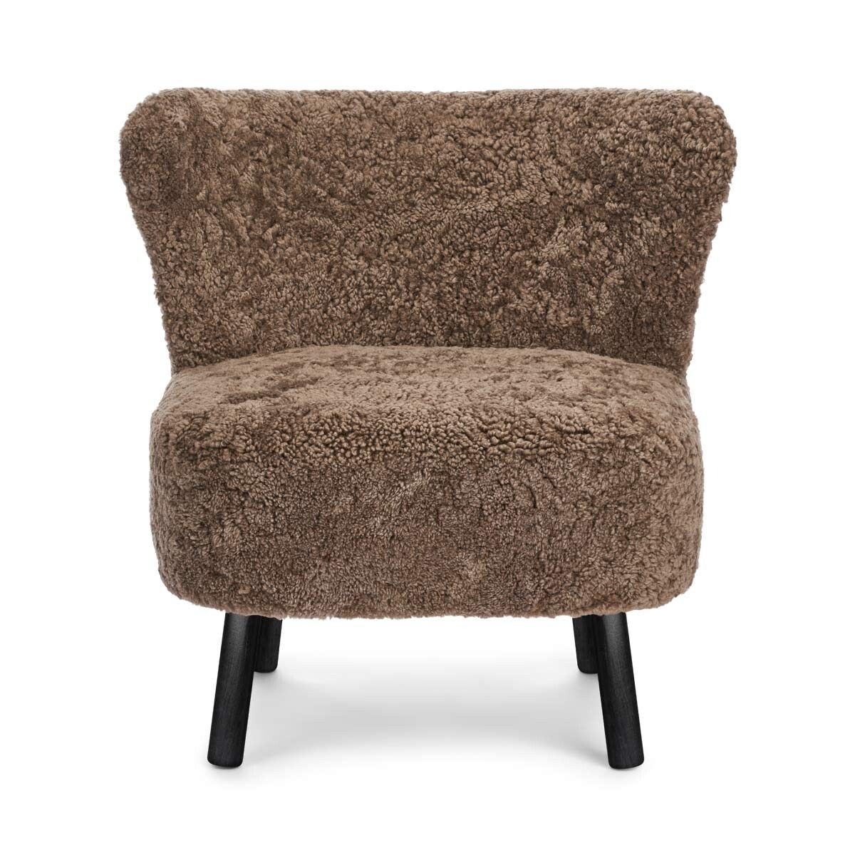 Emil Loungesessel | Premium Lammfell | Kurzhaar Taupe