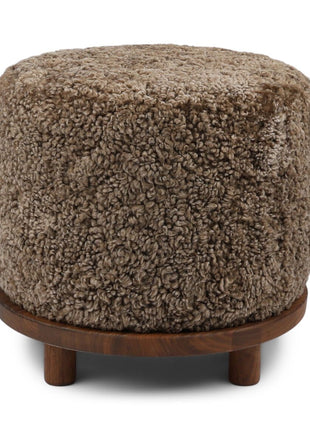 Simon Pouf | Kurzhaar | Neuseeland | D46x52 cm Taupe