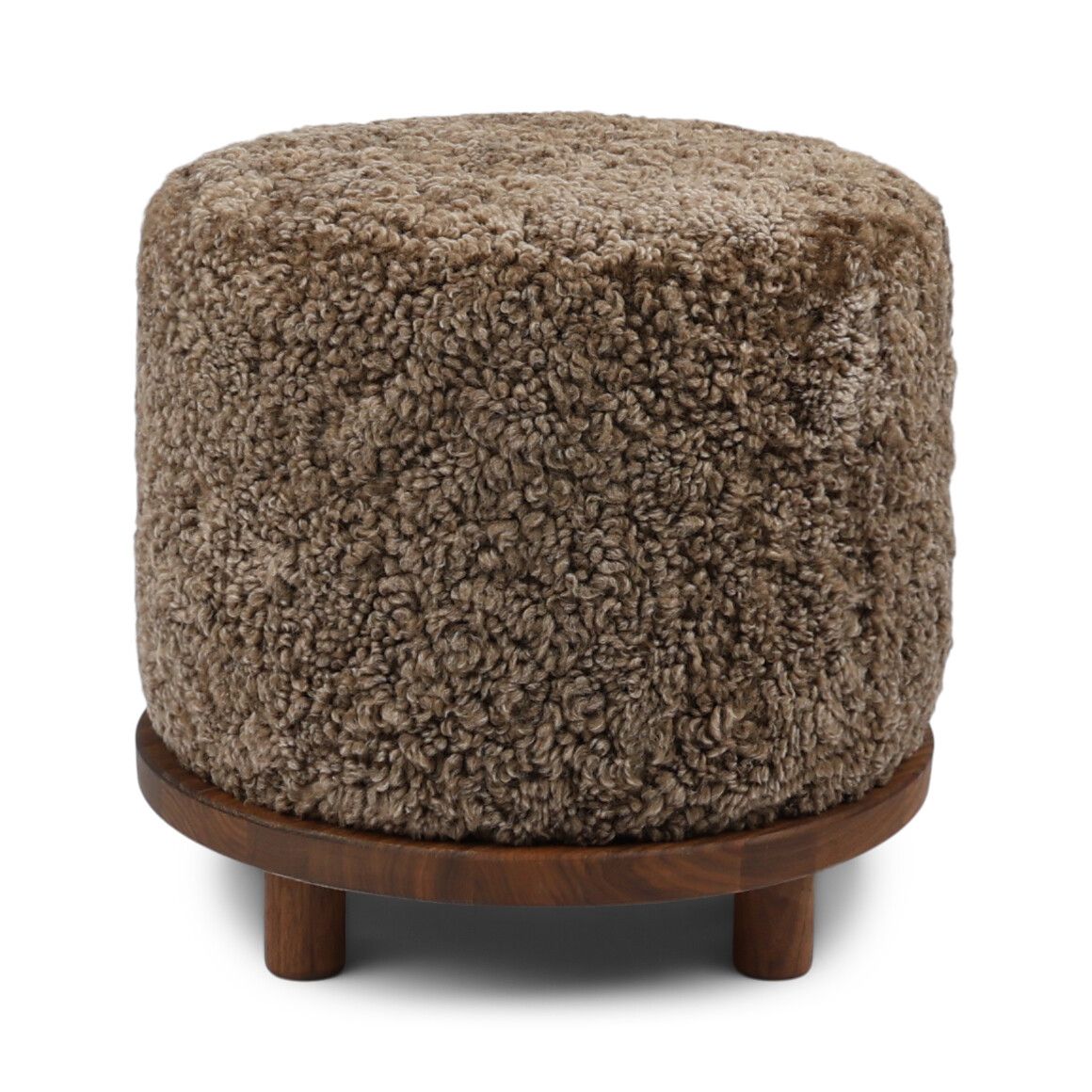 Simon Pouf | Kurzhaar | Neuseeland | D46x52 cm Taupe