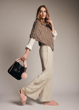 Taschengriff | Nerz | 8x19 cm Schwarz