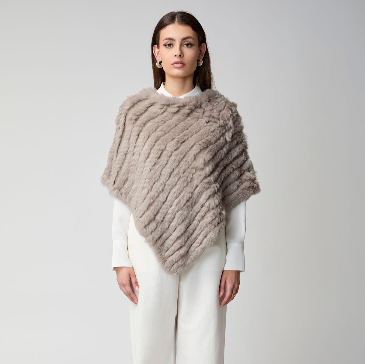 Molly Poncho | Kaninchen Schwarz