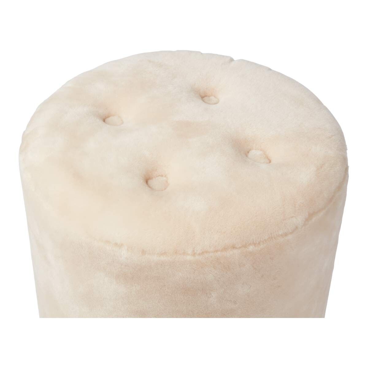 Simon Pouf | Neuseeland | Mokassin | D46x52 cm Natürlich