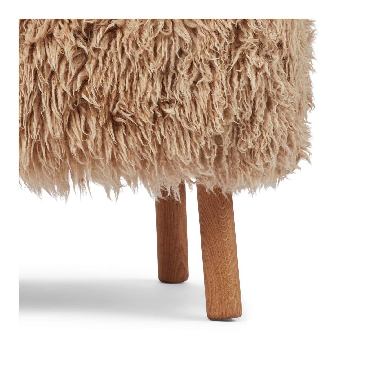 Lammfell Hocker Emily | Langhaar | Neuseeland Honig