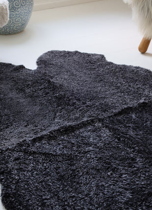 Lammfell Teppich Premium | Kurzhaar | Neuseeland | 180x120 cm Anthrazit
