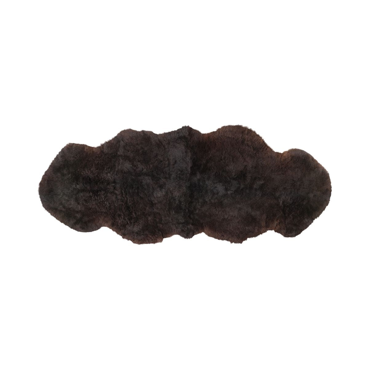 Doppeltes Lammfell Premium | Kurzhaar | Island | 180x60 cm Schwarz