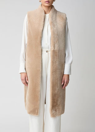 Carmen Weste | Shearling Schwarz