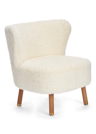 Emil Loungesessel | Premium Lammfell | Kurzhaar Weiß