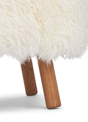 Emil Loungesessel | Premium Lammfell | Langhaar Schneeweiß