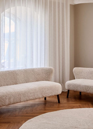 Emanuel 3-Sitzer Sofa | Dreisitzer | Design Möbel Perlweiß