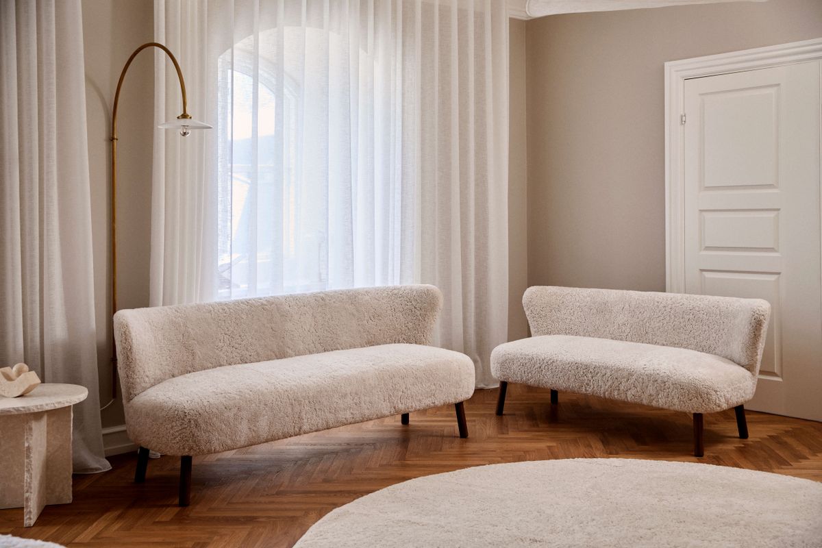 Emanuel 3-Sitzer Sofa | Dreisitzer | Design Möbel Perlweiß