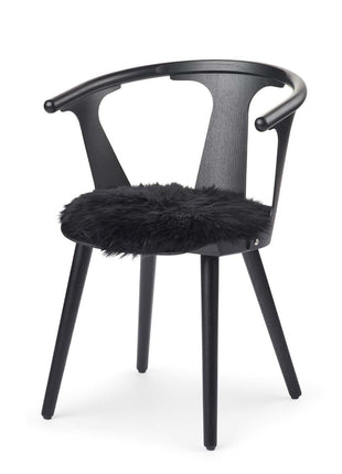 Stuhlkissen Premium | Langhaar | Neuseeland | D34cm Schwarz