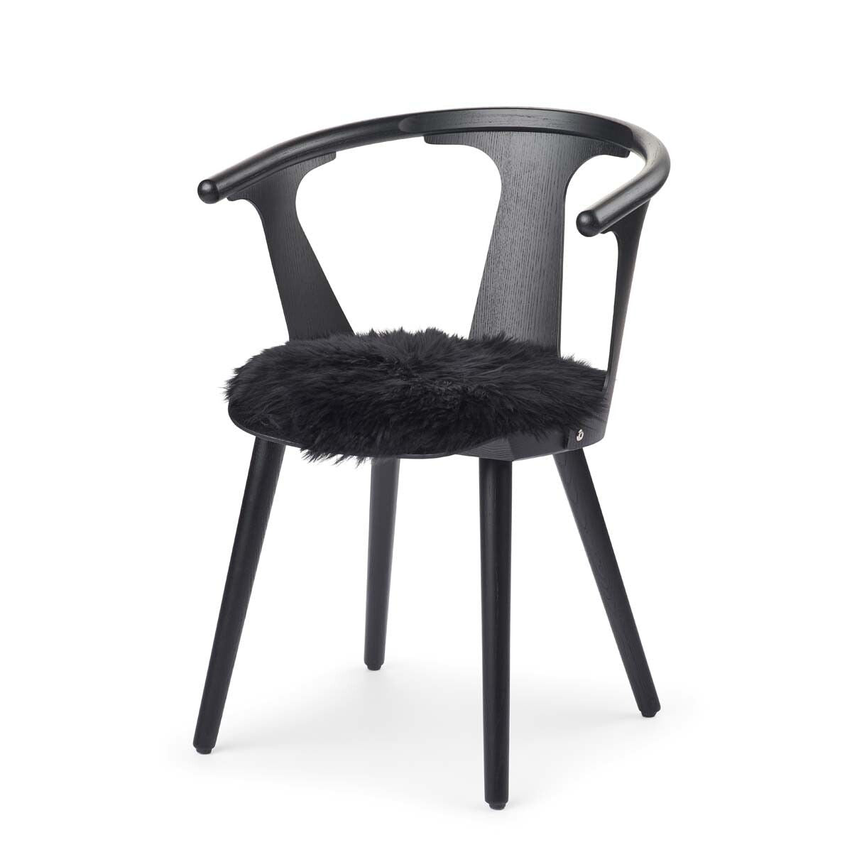 Stuhlkissen Premium | Langhaar | Neuseeland | D34cm Schwarz