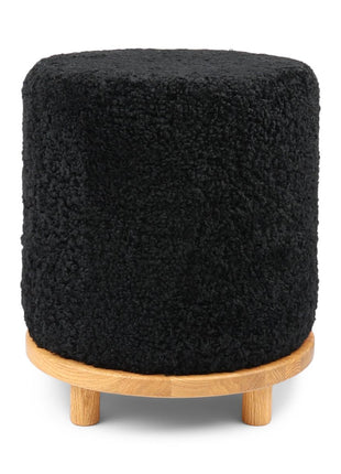 Simon Pouf | Kurzhaar | Neuseeland | D46x52 cm Schwarz
