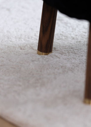 Lammfell Designerteppich | Kurzhaar | Neuseeland | D140 cm Beige