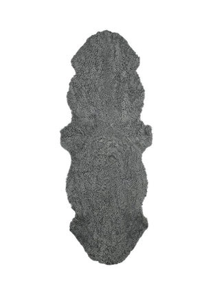 Doppeltes Lammfell | Kurzhaar | Neuseeland | 160x60 cm Skandinavisch Hellgrau