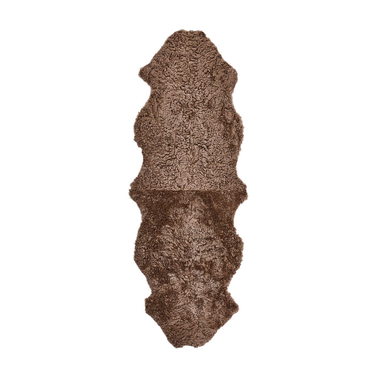 Doppeltes Lammfell | Kurzhaar | Neuseeland | 170x60 cm Taupe