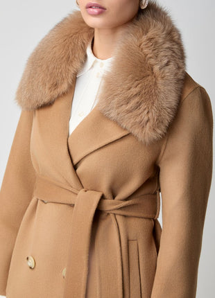 Charlott Mantel | Lammwolle, Fuchs Beige