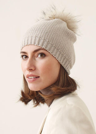 Stella Mütze | Wolle, Waschbär Schwarz/Schwarz