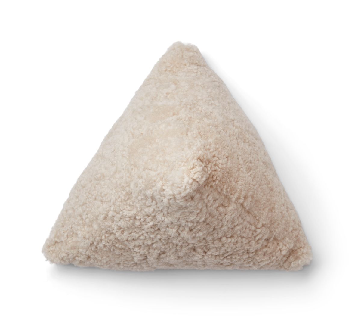 Hematite Lammfellkissen | Kurzhaar | Neuseeland | 35x35x35 cm Perlweiß