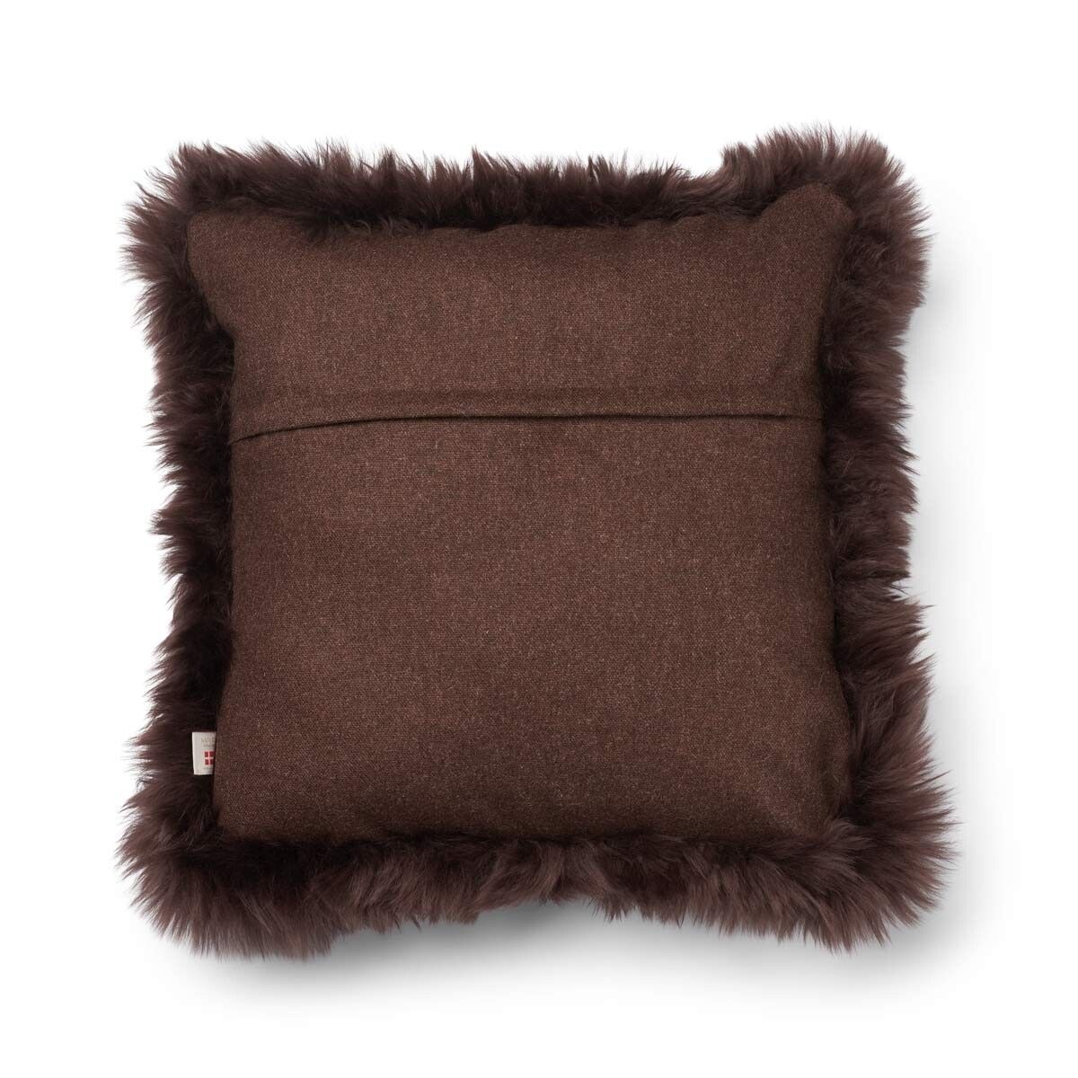 Wollkissen | 100% Wolle | Fellborte | 52x52 cm | 34x52 cm Braun/Schokolade