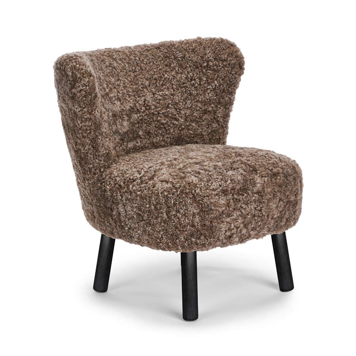 Emily Loungestuhl | Kurzhaar | Design Möbel Taupe