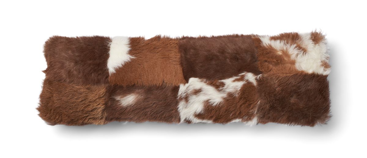 Lammfellkissen | Toskana Lammfell | Italien | 26x86 cm, 40x40 cm & 60x60 cm Braun/Beige Mix