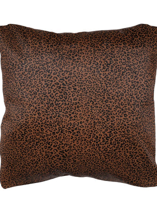 Premium Kuhfellkissen | Doppelseitig | 41x41 cm, 52x52 cm & 61x61 cm Braun/Schwarz Leopardenmuster