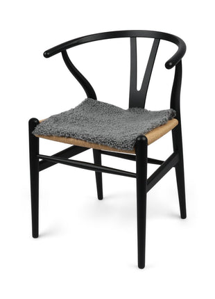 Stuhlauflage | Kurzhaar | Neuseeland | 40x40 cm Skandinavisch Hellgrau