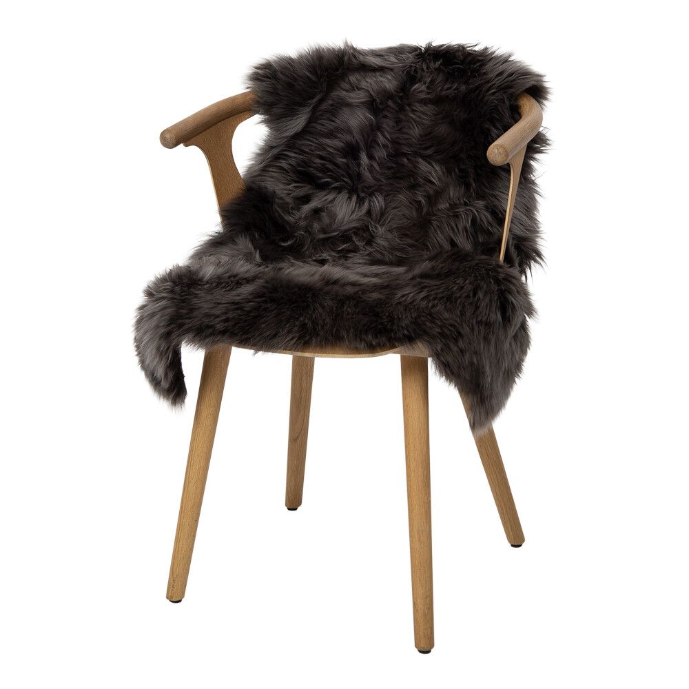 Merino Schaffell | Langhaar | Neuseeland | ca. 100x60 cm Walnuss