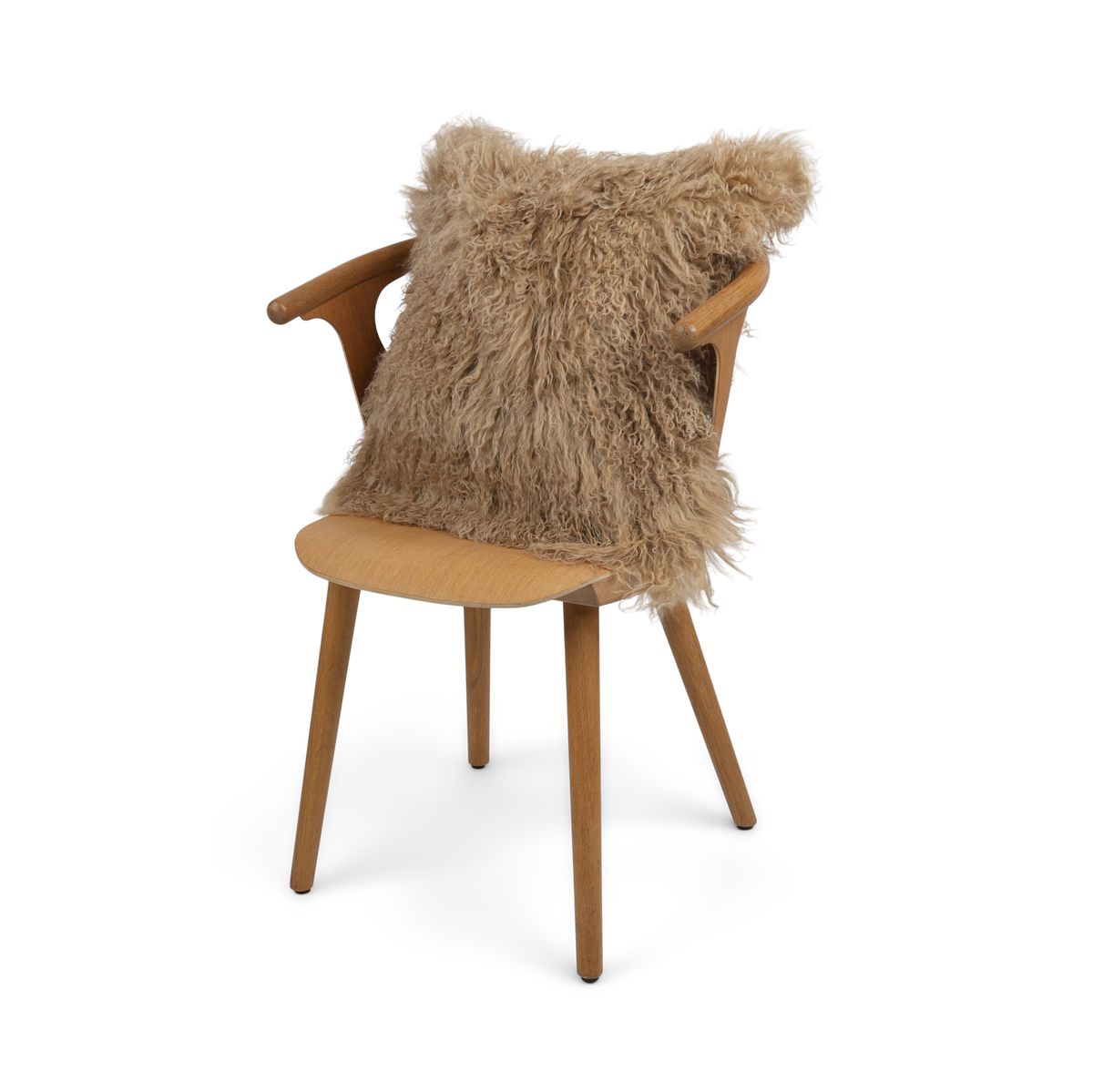 Fellkissen | Tibet | 50x50 cm Sand Taupe