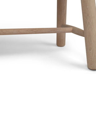 Holzbank mit Kuhfell | Eichenbeine | 140x35x45 cm Braun/Weiß