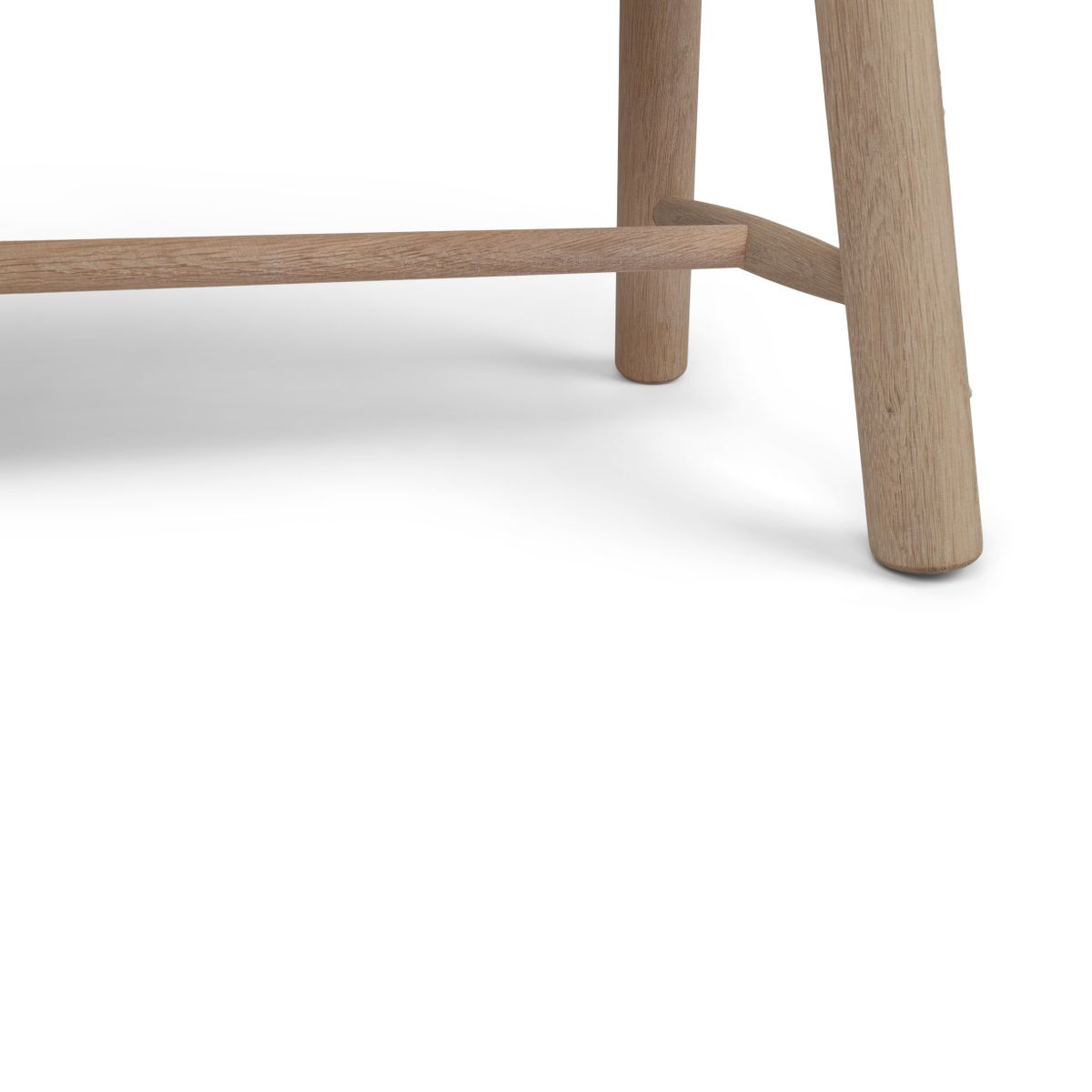 Holzbank mit Kuhfell | Eichenbeine | 140x35x45 cm Braun/Weiß