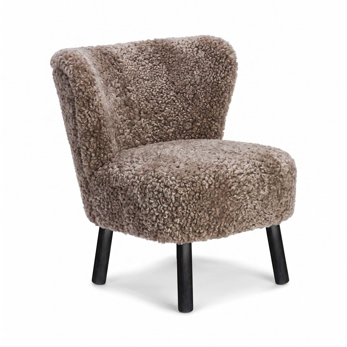 Emily Loungestuhl | Kurzhaar | Design Möbel Cappuccino