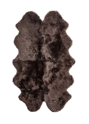 Lammfellteppich | Langhaar | Neuseeland | 170x110 cm Walnuss