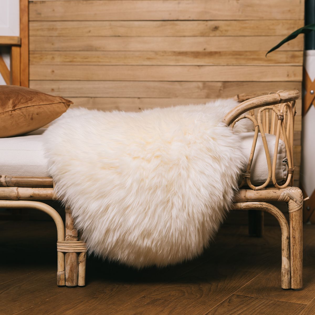 Merino Premium Lammfell | Langhaar | Neuseeland | 90x60 cm Weiß