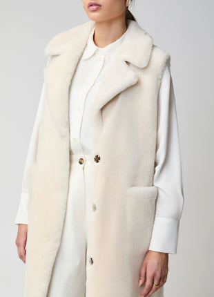 Raelynn Weste | Shearling Lammfell Schwarz