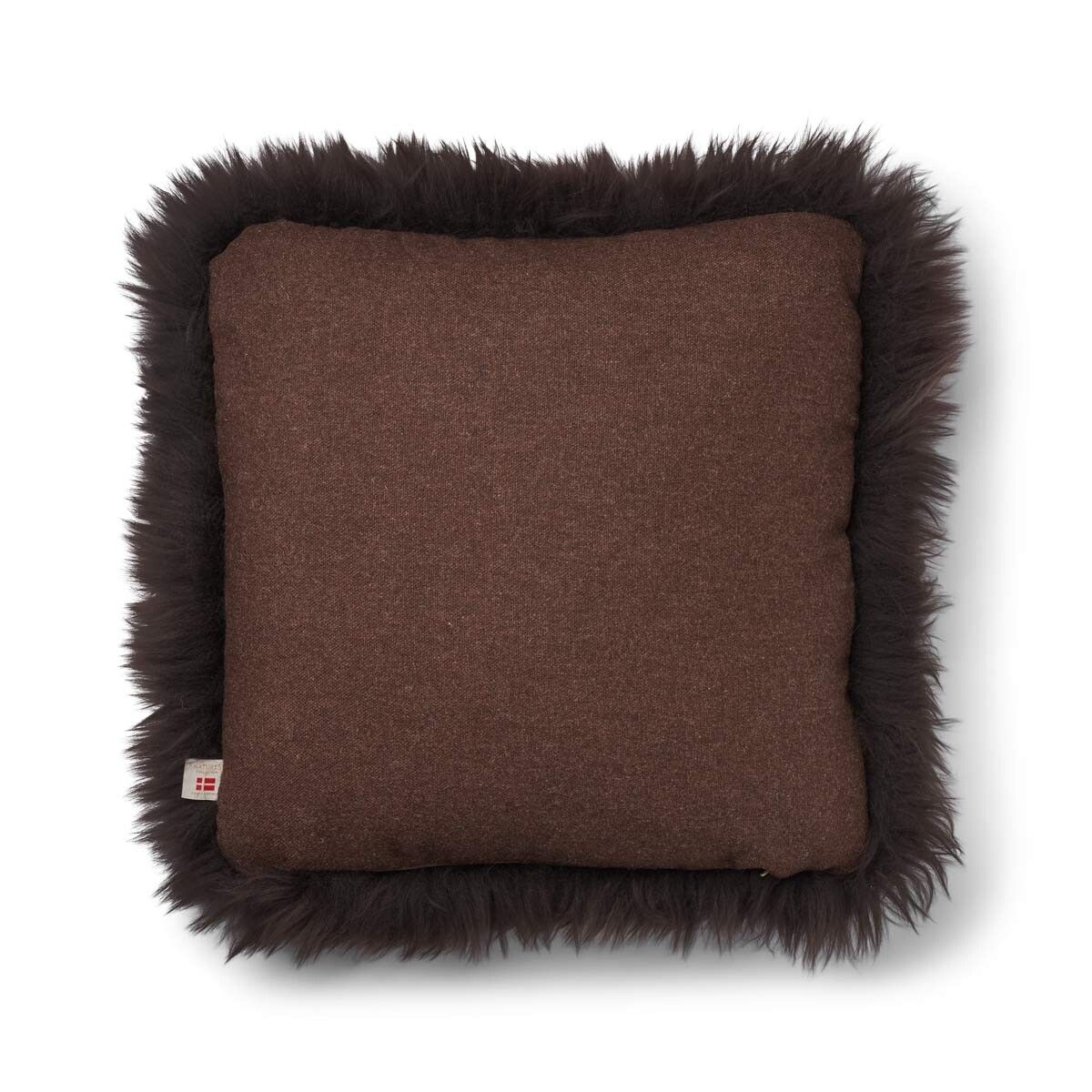 Lammfellkissen | Langhaar | Neuseeland | 100% Wolle | 52x52 cm | 34x52 cm Braun/Schokolade
