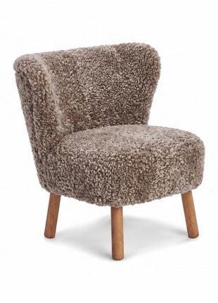 Emily Loungestuhl | Kurzhaar | Design Möbel Cappuccino