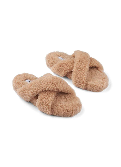 Curly Cross Slippers | Lammwolle