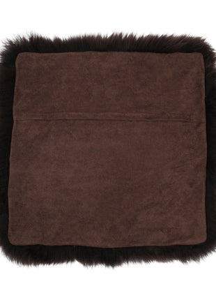 Fellkissenbezug | Langhaar | Neuseeland | 50,5x50,5 cm Schokolade