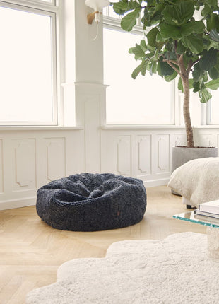 Lammfell Sitzsack | Kurzhaar | Neuseeland | 73x74 cm | 92x93 cm Anthrazit