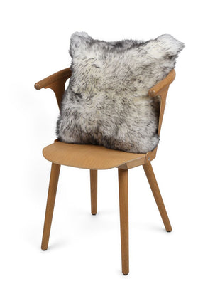 Fellkissen | Langhaar | Neuseeland | 50x50 cm Schwarze Spitze