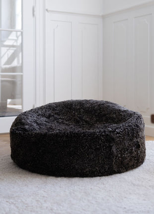 Lammfell Sitzsack | Kurzhaar | Neuseeland | 75x28 cm Anthrazit