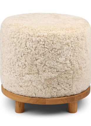Simon Pouf | Kurzhaar | Neuseeland | D46x52 cm Beige