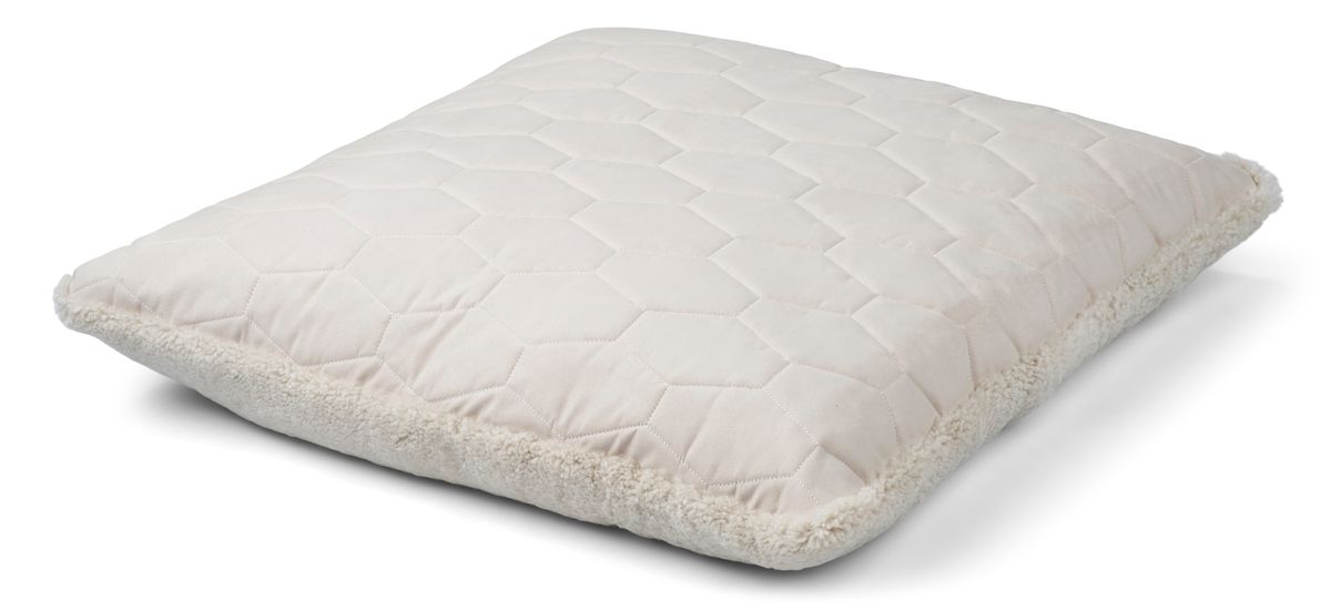 Lammfell Sitzsack | Kurzhaar | Neuseeland | Einseitig | 90x90 cm Perlweiß