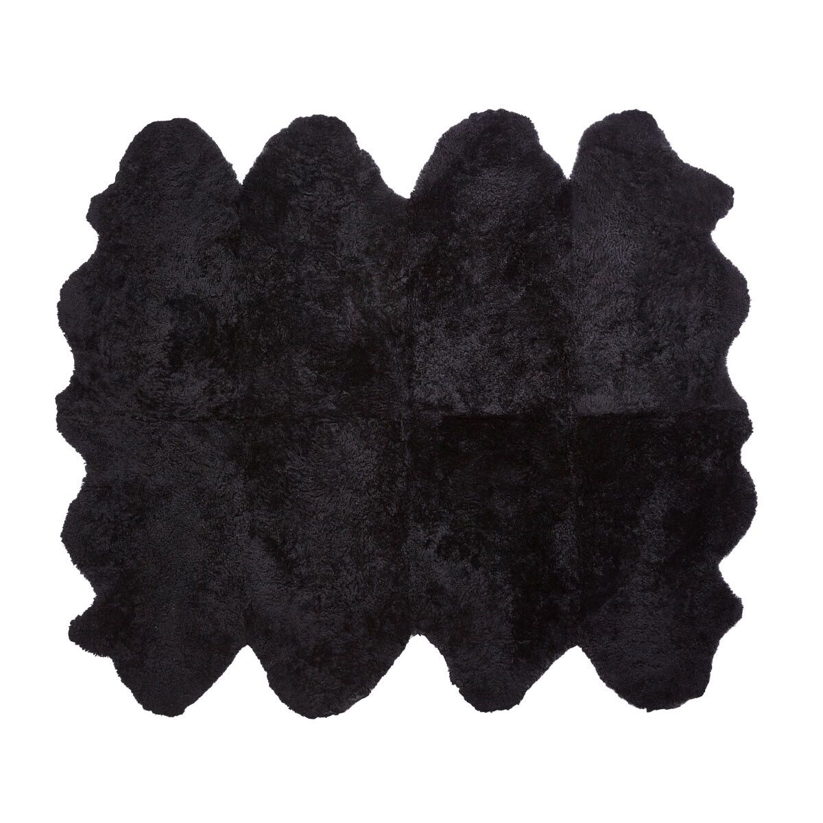 Lammfell Teppich Premium | Kurzhaar | Neuseeland | 180x214 cm Schwarz