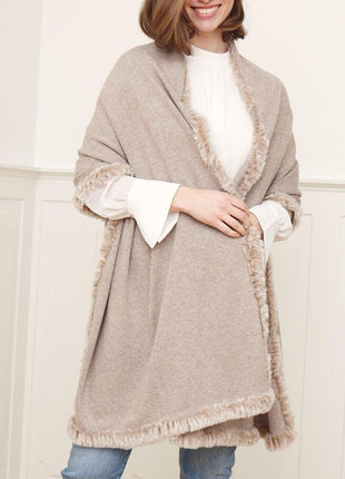 Scarlet Schal | Wolle, Kaninchen Schwarz/Schwarz