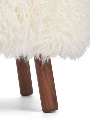 Emil Loungesessel | Premium Lammfell | Langhaar Schneeweiß