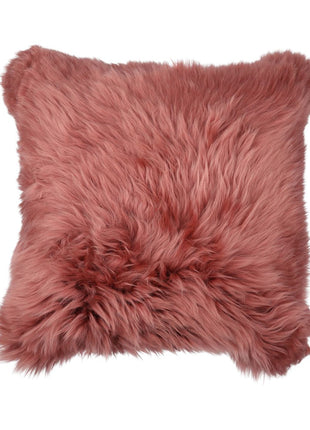 Fellkissen | Langhaar | Neuseeland | 50x50 cm Altrosa