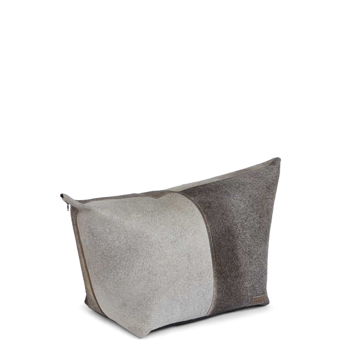 Hocker | Argentina | Hochwertiges Kalbsleder Grau